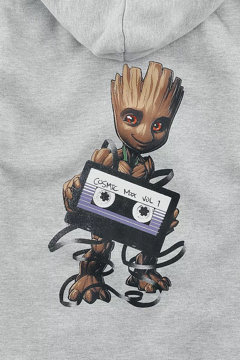 "Kids - Groot" Trui Met Capuchon Grijs Gemêleerd Van Guardians Of The Galaxy - Afbeelding 3