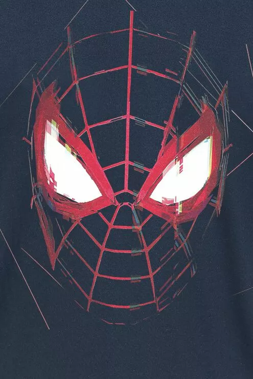 "Miles Morales - Mask" T-shirt Donkerblauw Van Spider-Man - Afbeelding 2