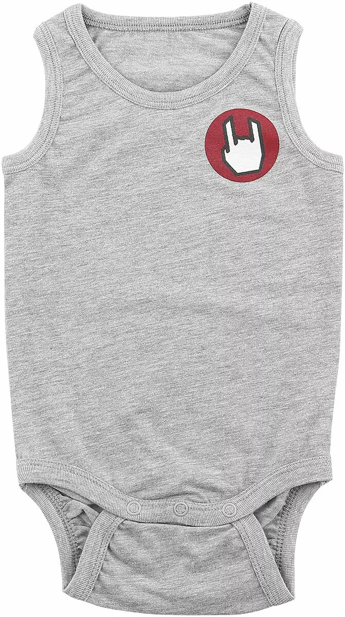 EMP Basic Collection "Baby Set Van Drie Grijze/zwarte Rompertjes" Body Grijs-zwart Van Large - Afbeelding 3