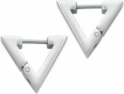 "Triangular Dangling Earrings" Oorbel Zilverkleurig Van EtNox