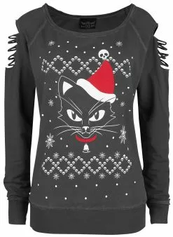 "Black Cat" Sweatshirts Grijs Van Alchemy England