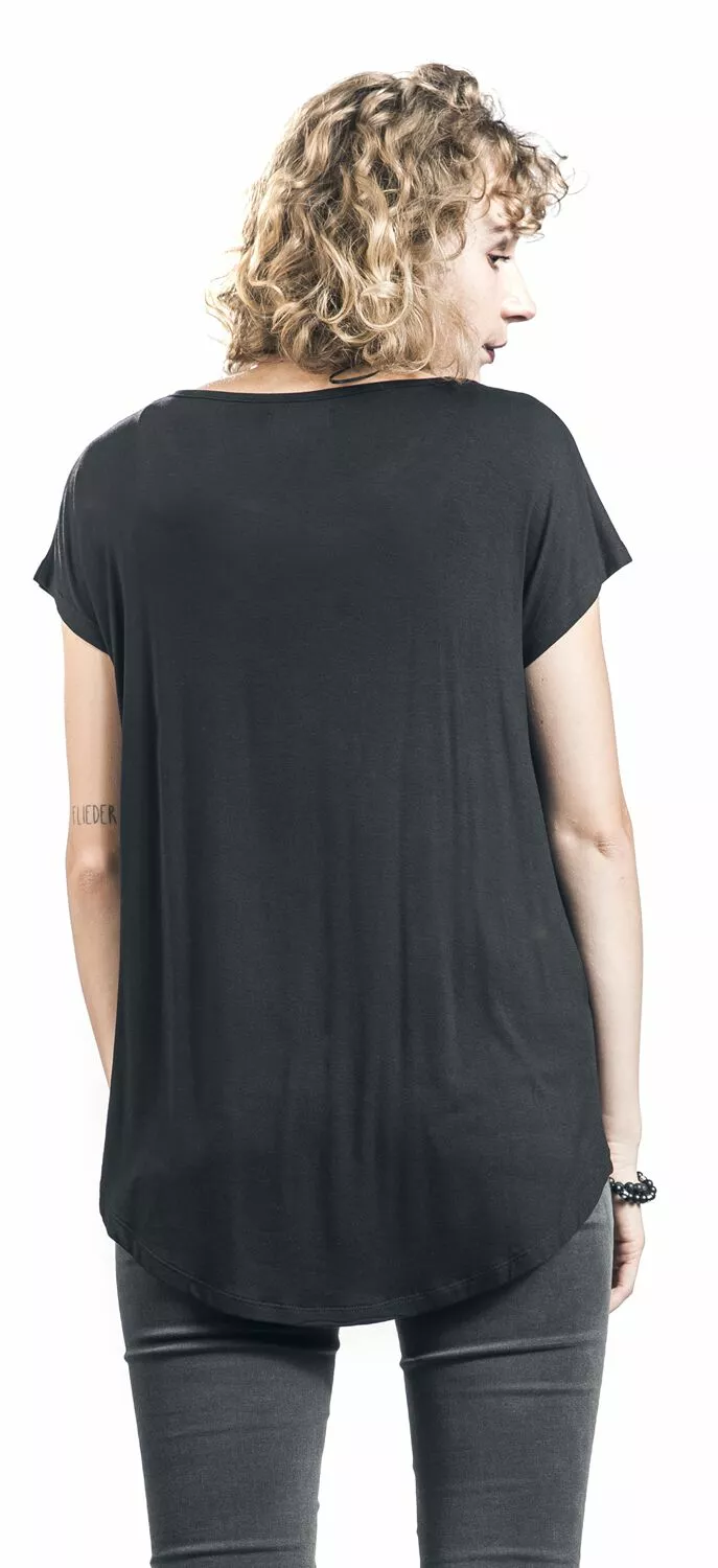 "Black T-Shirt" T-shirt Zwart Van RED By EMP - Afbeelding 5