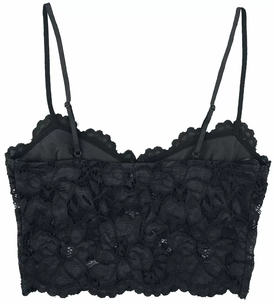 "Black Floral Lace Bralette" Bustier Zwart Van Black Premium By EMP - Afbeelding 2