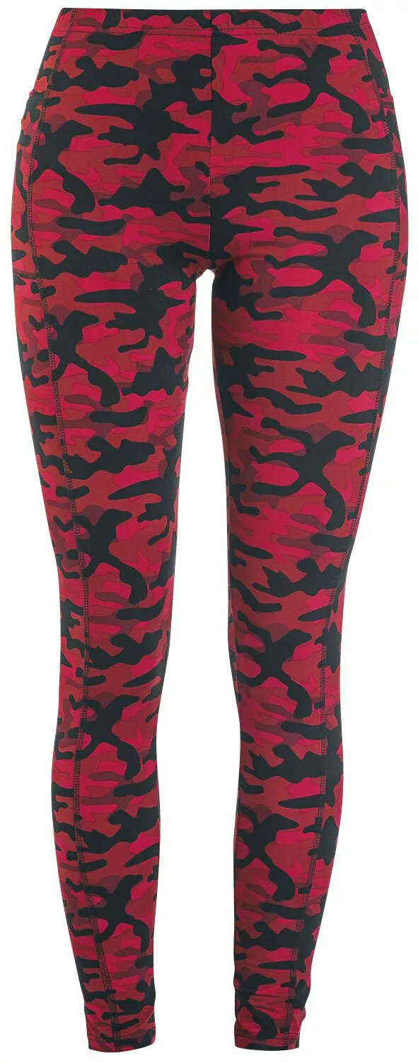 "Red Camo Leggings With Side Pockets" Leggings Rood Van Rock Rebel By EMP - Afbeelding 2