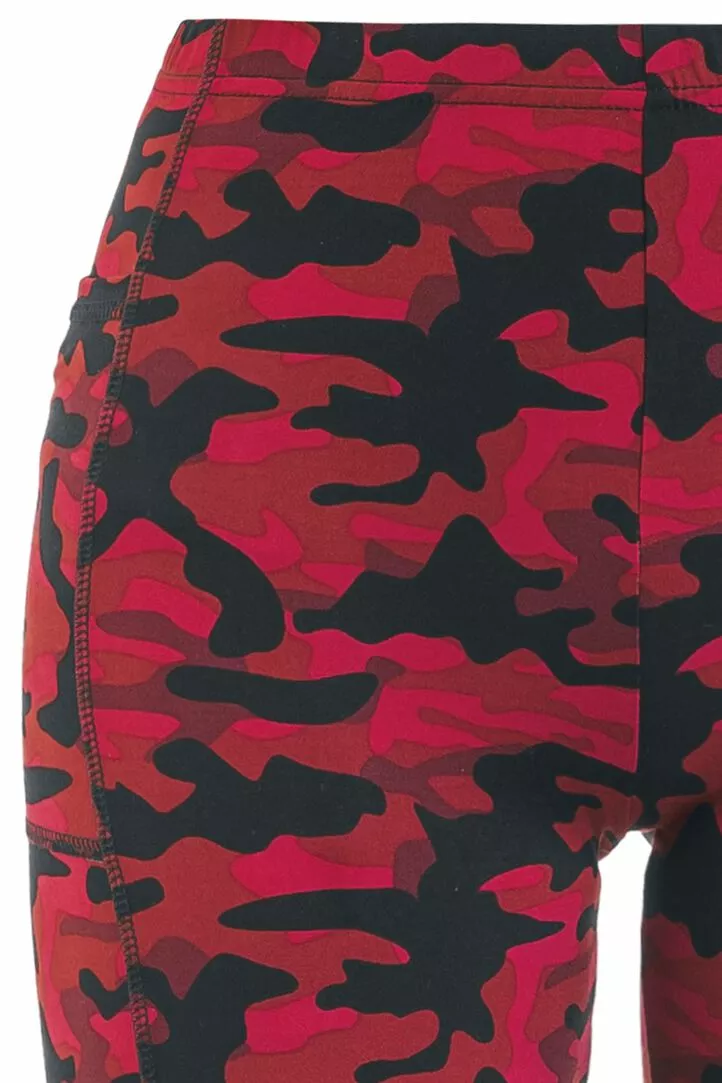"Red Camo Leggings With Side Pockets" Leggings Rood Van Rock Rebel By EMP - Afbeelding 5