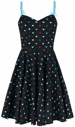 "True Love Mid Dress" Medium-lengte Jurk Zwart Van Hell Bunny