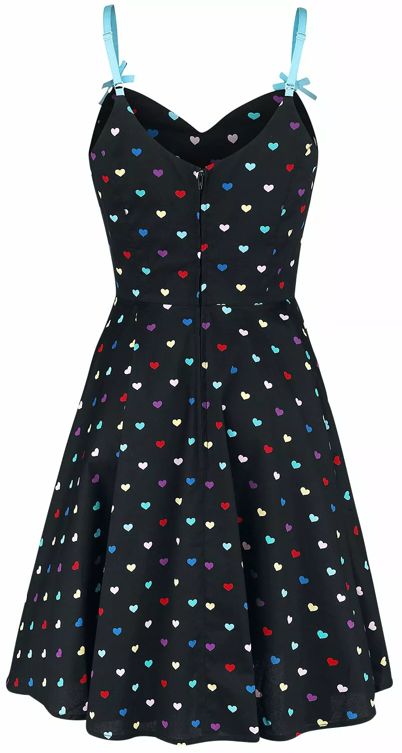 "True Love Mid Dress" Medium-lengte Jurk Zwart Van Hell Bunny - Afbeelding 2