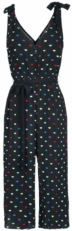 "True Love Jumpsuit" Jumpsuit Zwart Van Hell Bunny