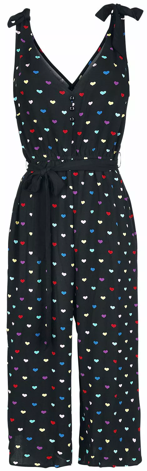 "True Love Jumpsuit" Jumpsuit Zwart Van Hell Bunny