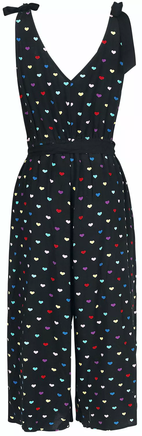 "True Love Jumpsuit" Jumpsuit Zwart Van Hell Bunny - Afbeelding 2