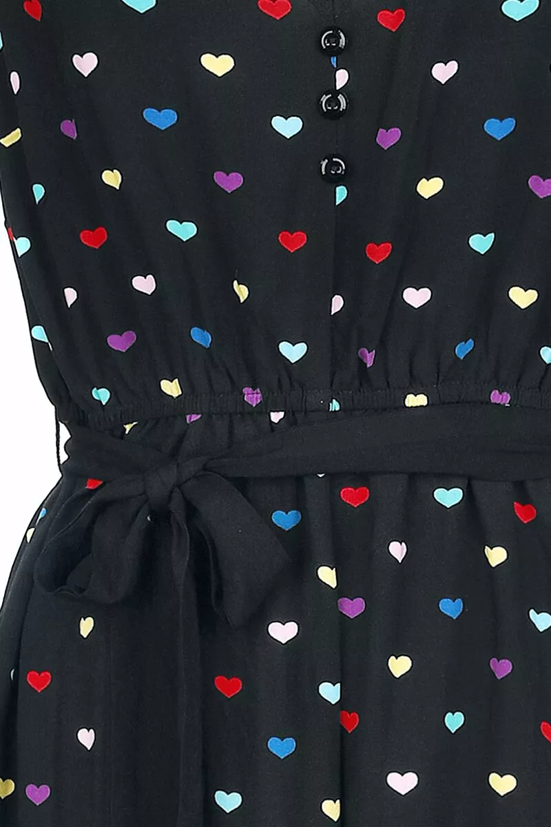 "True Love Jumpsuit" Jumpsuit Zwart Van Hell Bunny - Afbeelding 3