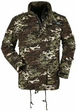 "Army Field Jacket" Tussenseizoensjas Dark Camo Van Black Premium By EMP