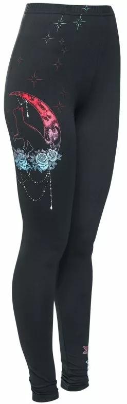 "Leggings Met Decoratieve Print" Leggings Zwart Van Full Volume By EMP