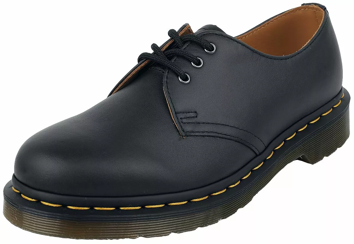 "1461 Black Nappa" Schoenen Met Veters Zwart Van Dr. Martens