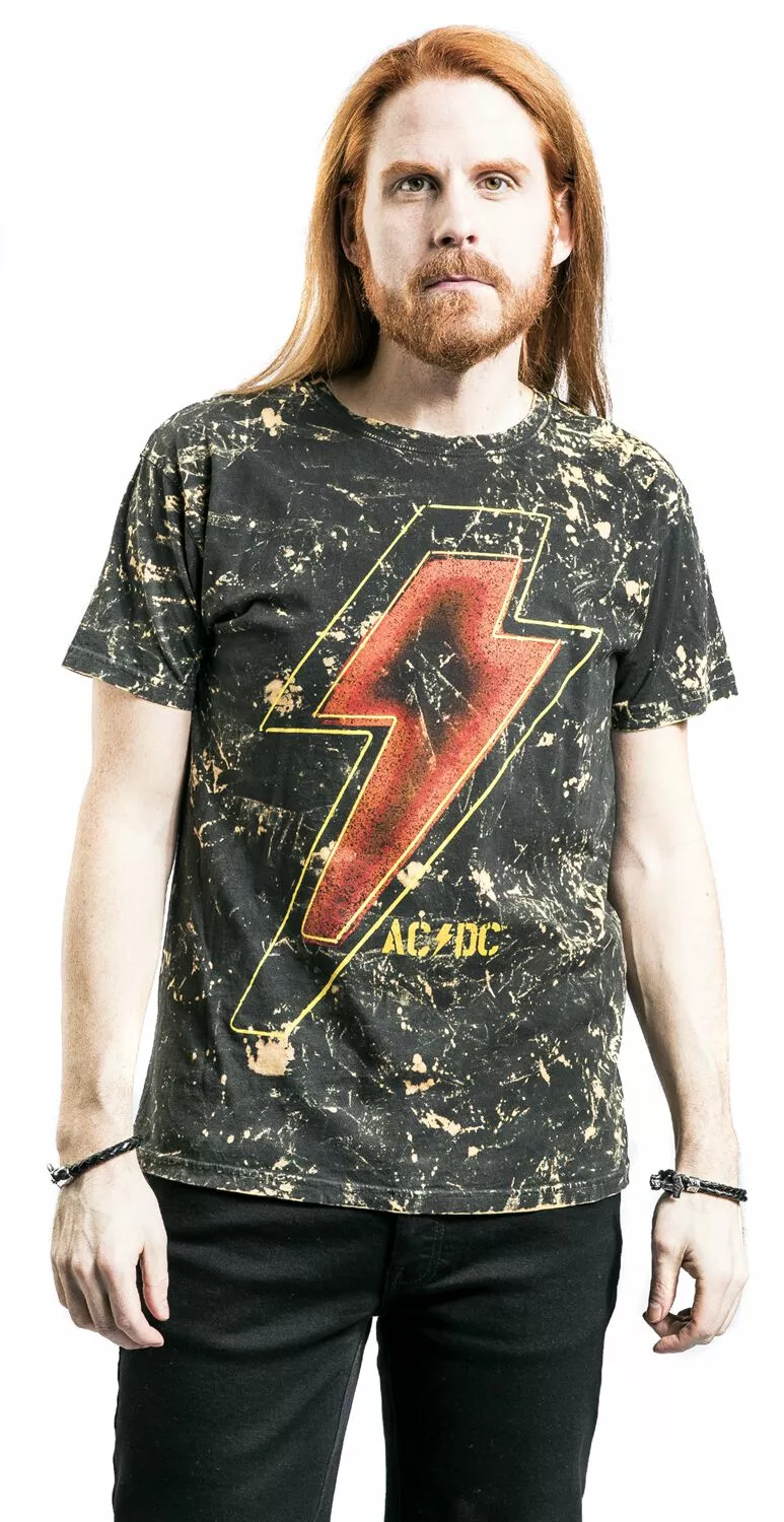 "PWR Flash Logo" T-shirt Zwart-geel Van AC/DC - Afbeelding 5