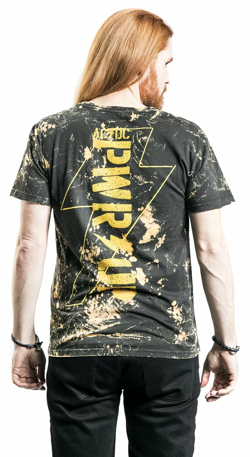 "PWR Flash Logo" T-shirt Zwart-geel Van AC/DC - Afbeelding 6