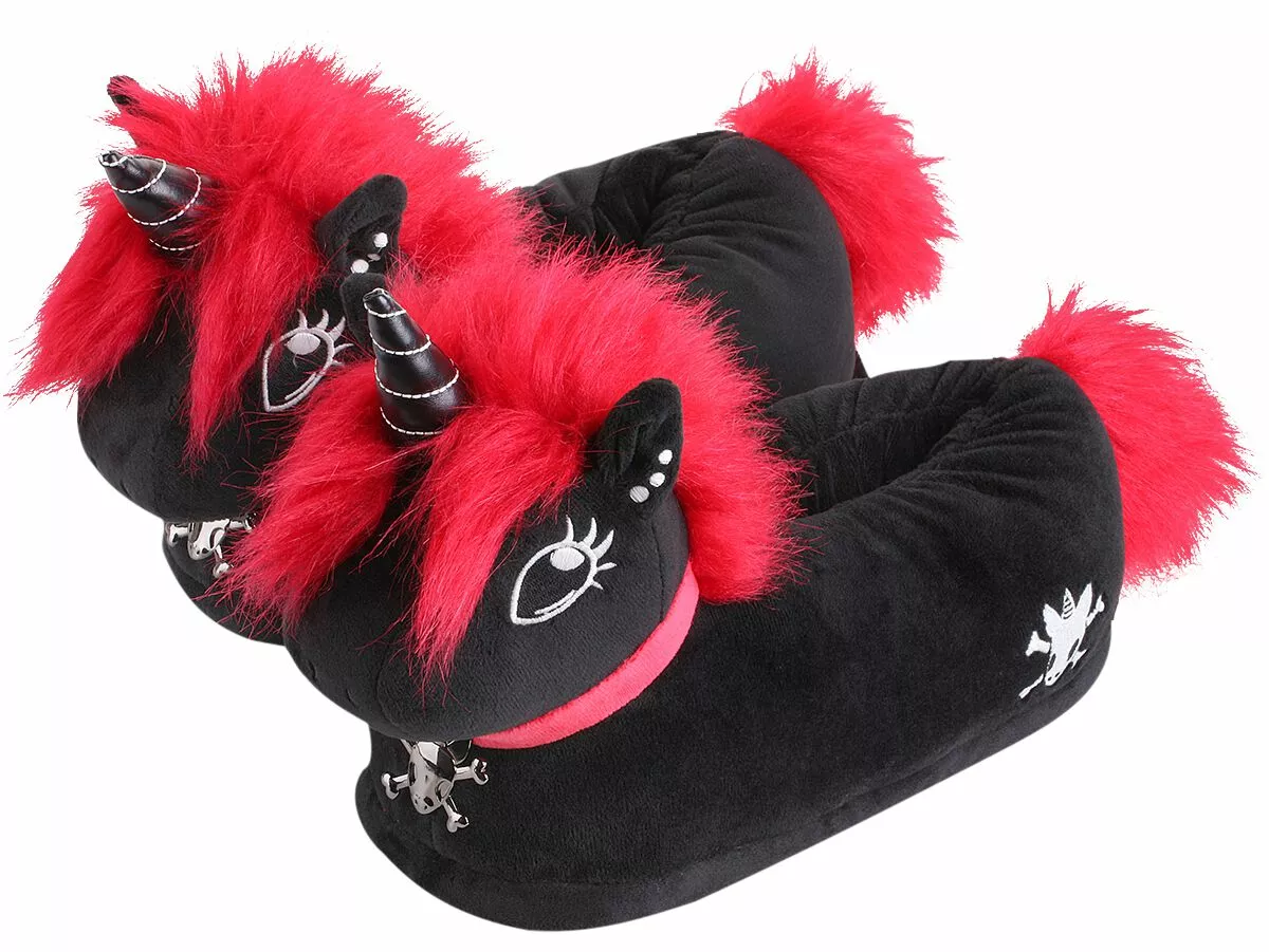 "EMP Unicorn Slippers Adult" Slipper Zwart Van Corimori - Afbeelding 2