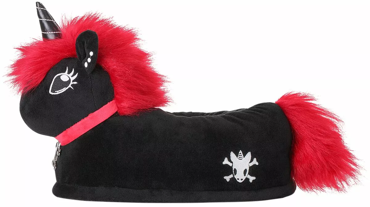"EMP Unicorn Slippers Adult" Slipper Zwart Van Corimori - Afbeelding 3