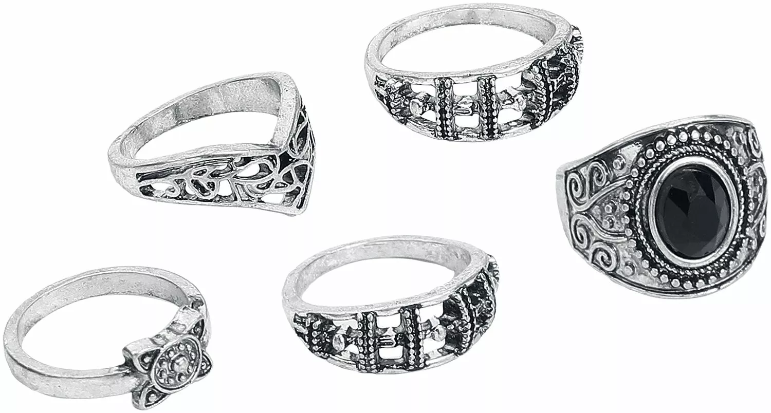 "Stone Collection" Ring Zilverkleurig Van Black Premium By EMP - Afbeelding 2