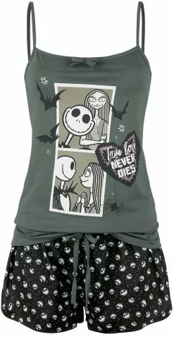 "Comic" Pyjama Zwart-grijs Van The Nightmare Before Christmas