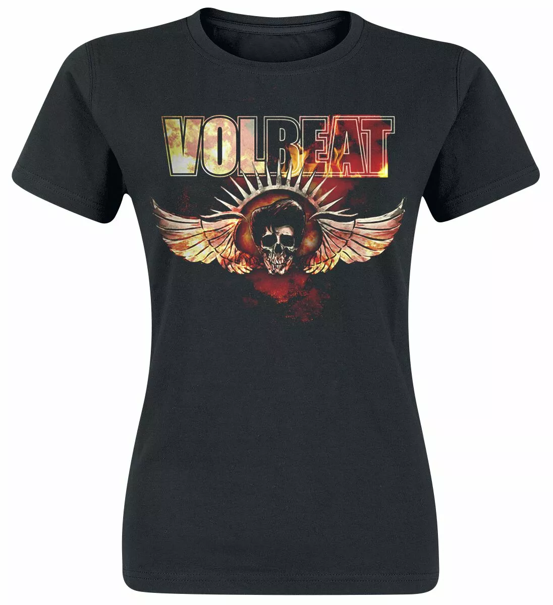"Burning Skullwing" T-shirt Zwart Van Volbeat