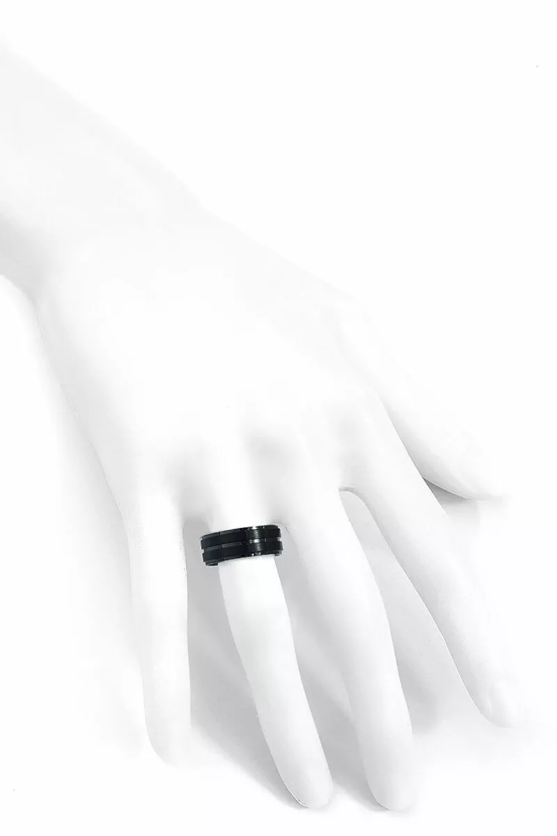 "Basic Double Black" Ring Zwart Van EtNox - Afbeelding 3