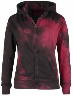 "Firenze Woman's Zip Hoodie" Vest Met Capuchon Rood-zwart Van Outer Vision