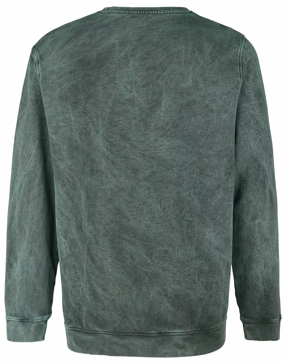 "Man's Sweat Shirt Joe" Sweatshirts Grijs-turquoise Van Outer Vision - Afbeelding 2