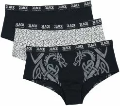 "Panty Set With Celtic-Style Motifs" Pantyset Zwart Van Black Premium By EMP