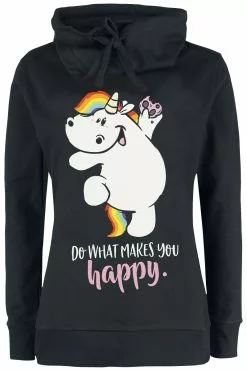 "Do What Makes You Happy!" Sweatshirts Zwart Van Pummeleinhorn