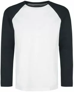 "Raglan Longsleeve" Shirt Met Lange Mouwen Wit-zwart Van RED By EMP