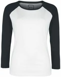 "Raglan Longsleeve" Shirt Met Lange Mouwen Wit-zwart Van RED By EMP