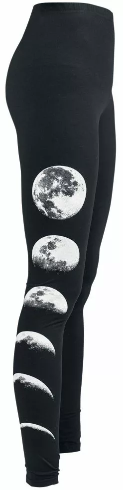 "Leggings Met Maan" Leggings Zwart Van Gothicana By EMP