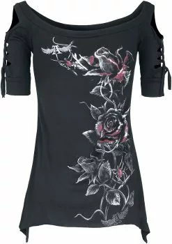 "Bleeding Rose" T-shirt Zwart Van Alchemy England