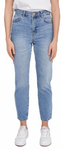 "Isabel High Waist Mom Jeans" Jeans Lichtblauw Van Noisy May