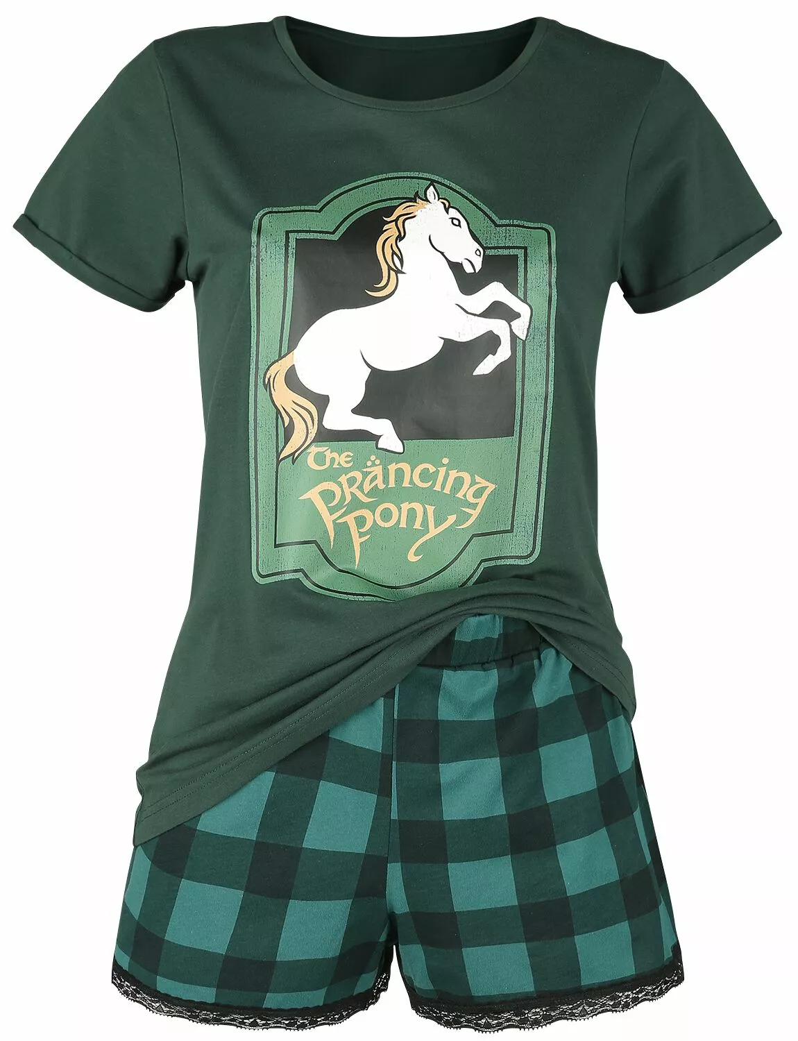 "Prancing Pony" Pyjama Donkergroen Van The Lord Of The Rings