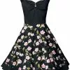 "Vintage Dress" Medium-lengte Jurk Zwart Van Belsira