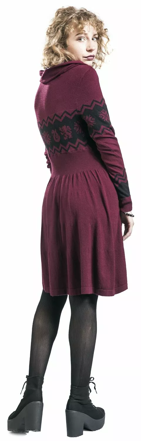"Houses" Medium-lengte Jurk Bordeaux-zwart Van Harry Potter - Afbeelding 5