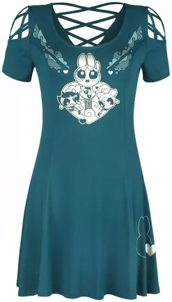 "Powerpuff Girls" Medium-lengte Jurk Donkerblauw Van The Powerpuff Girls