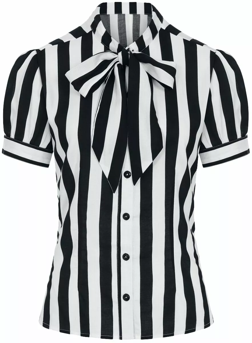 "Juno Blouse" Blouse Zwart-wit Van Hell Bunny