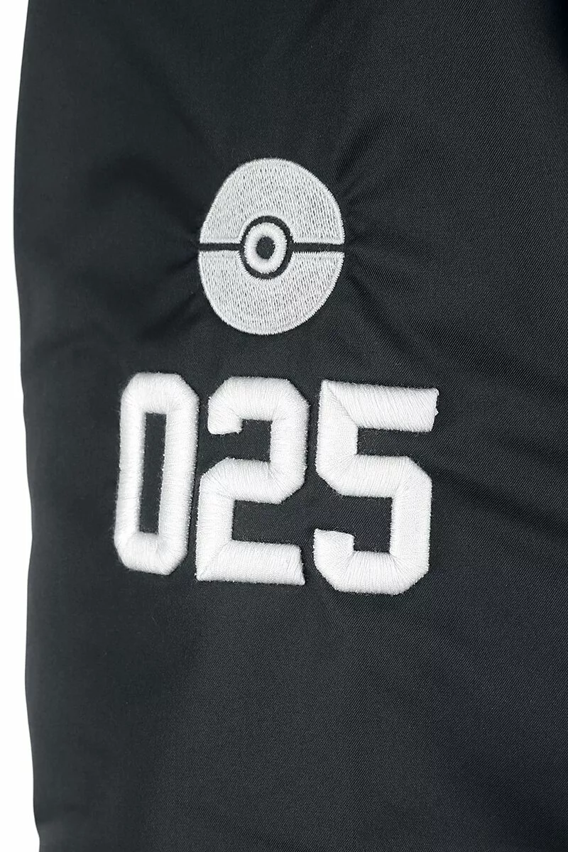 "Pikachu - Old School Style" Bomberjack Zwart Van Pokémon - Afbeelding 4