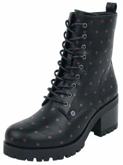 "Black Boots With Dots" Laars Zwart Van Rock Rebel By EMP