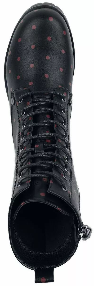 "Black Boots With Dots" Laars Zwart Van Rock Rebel By EMP - Afbeelding 4