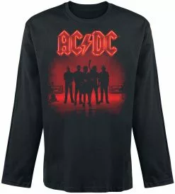 "PWR UP Band" Shirt Met Lange Mouwen Zwart Van AC/DC