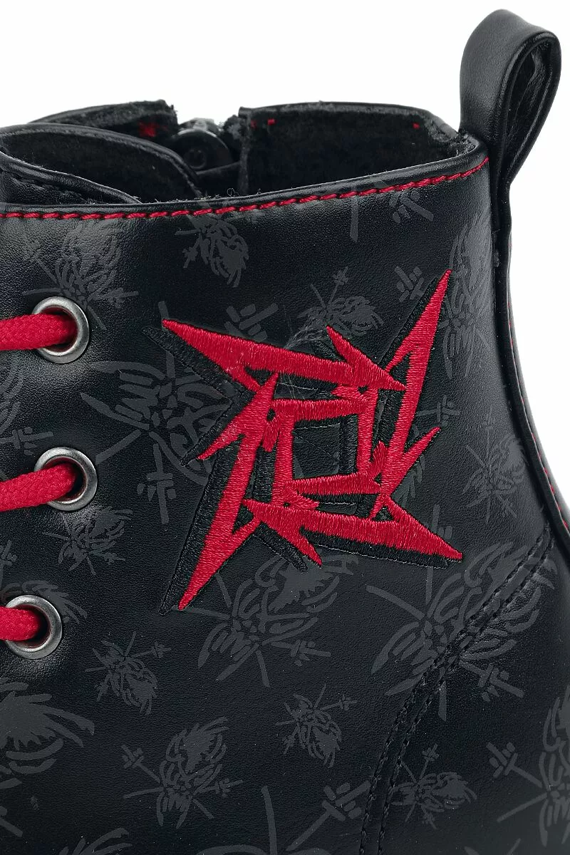 "EMP Signature Collection" Kinderlaarzen Zwart Van Metallica - Afbeelding 6
