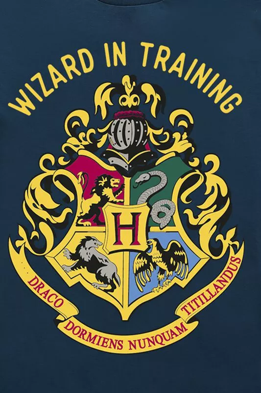 "Kids - Wizard In Training" T-shirt Donkerblauw Van Harry Potter - Afbeelding 2