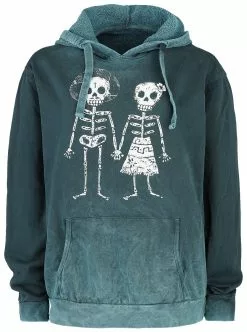 "Skeleton Lovers" Trui Met Capuchon Groen Van Outer Vision