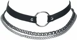 "Circle Chain" Choker Zwart Van Black Premium By EMP
