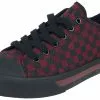 "Sneakers With Chessboard Pattern" Sneakers Zwart-rood Van RED By EMP