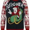 Brandfun Ugly Christmas Sweater "Sleigher Santa" Christmas Jumper Meerkleurig Van Ugly Christmas Sweater